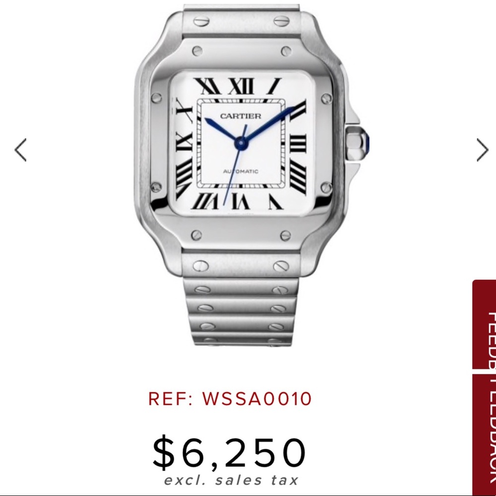 💯 AUTHENTIC CARTIER SANTOS UNISEX 31MM